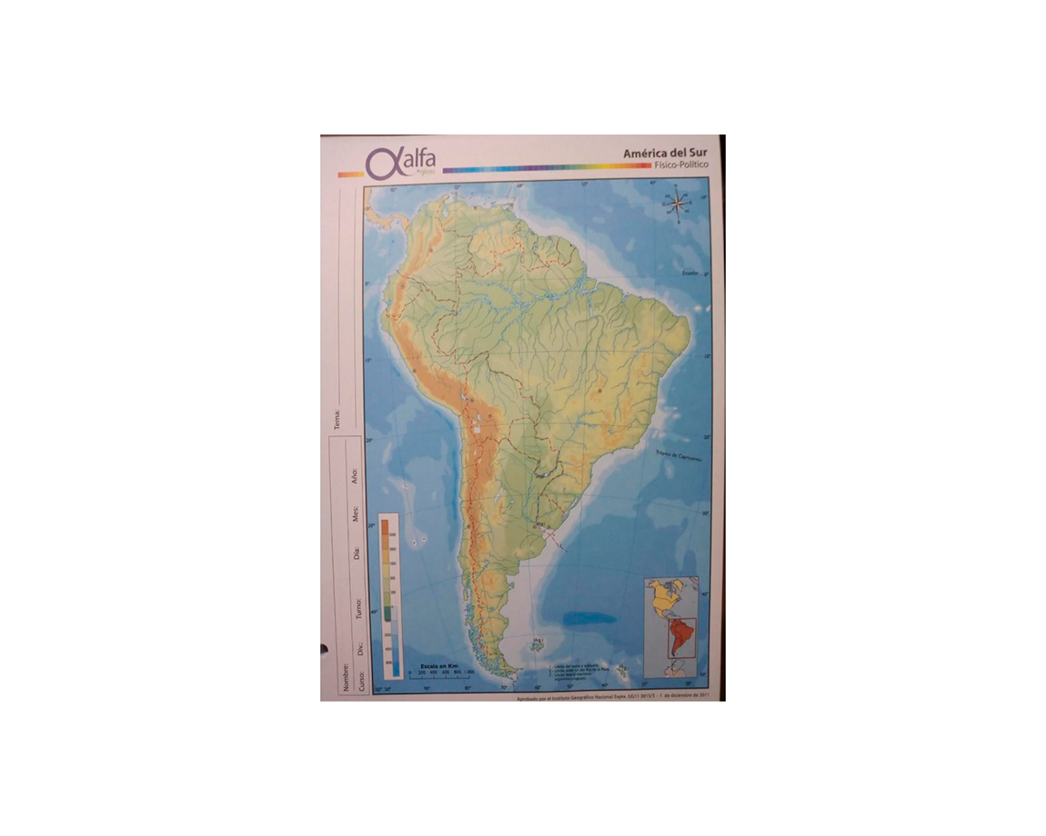 MAPAS ALFA Nro 3 F/P AMERICA DEL SUR