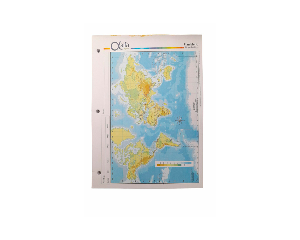 MAPAS ALFA Nro 3 F/P PLANISFERIO