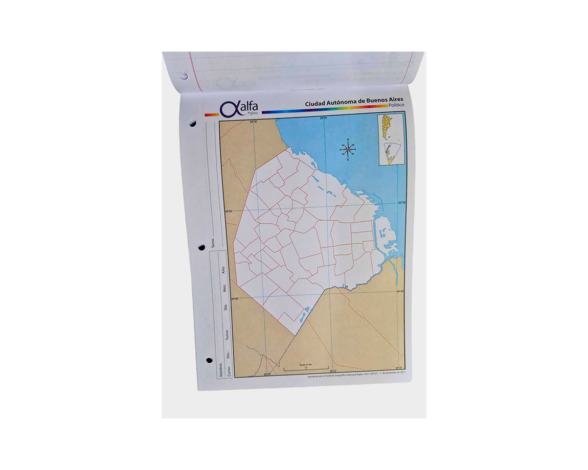 MAPAS ALFA Nro 3 POLITICO CIUDAD AUT BS AS