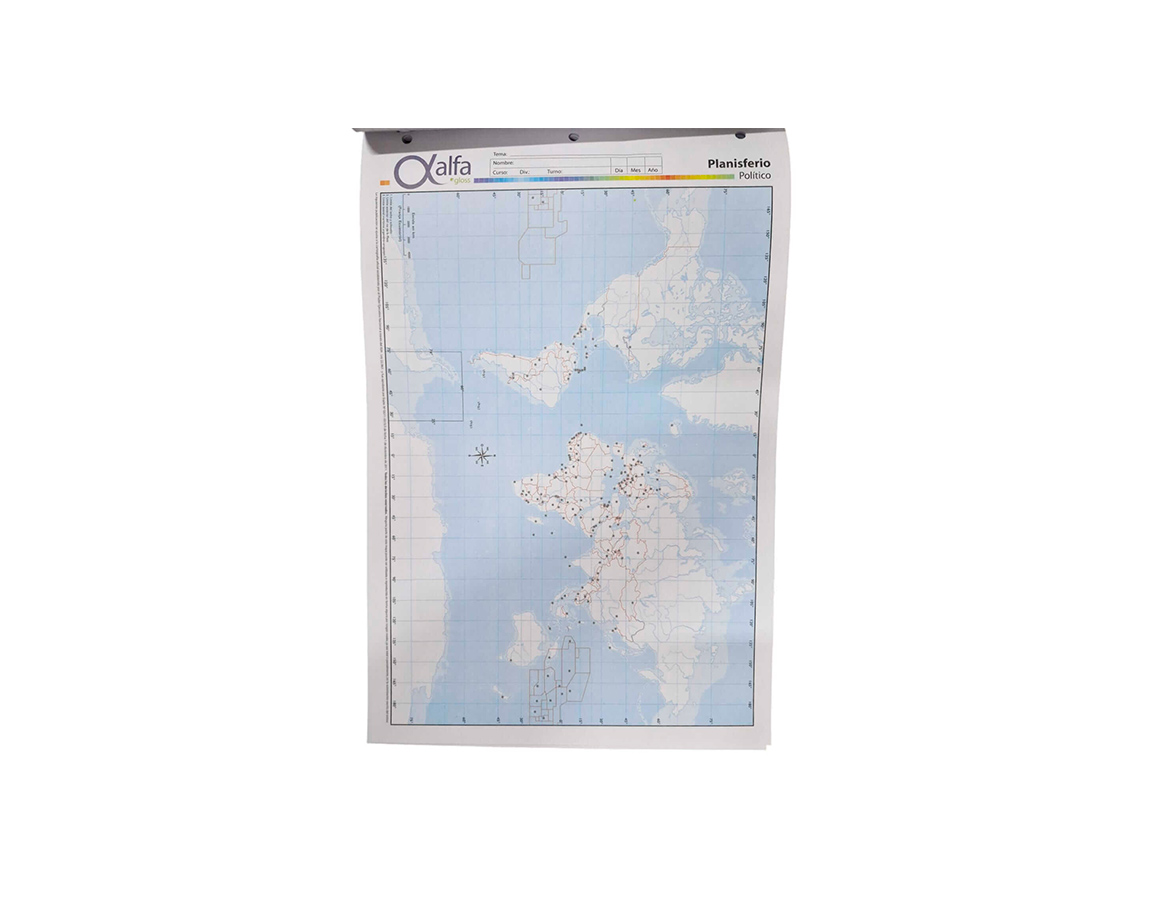 MAPAS ALFA Nro 5 POLITICO PLANISFERIO