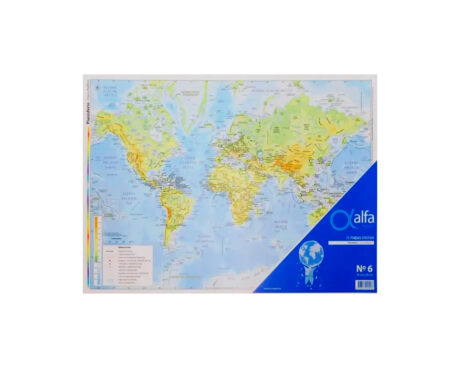 MAPAS ALFA Nro 6 F/P PLANISFERIO CROMOS