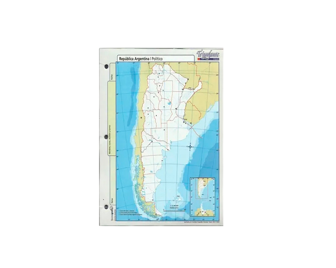 MAPAS TRIUNFANTE Nº3 ARG. DIV. REG. POLITICO
