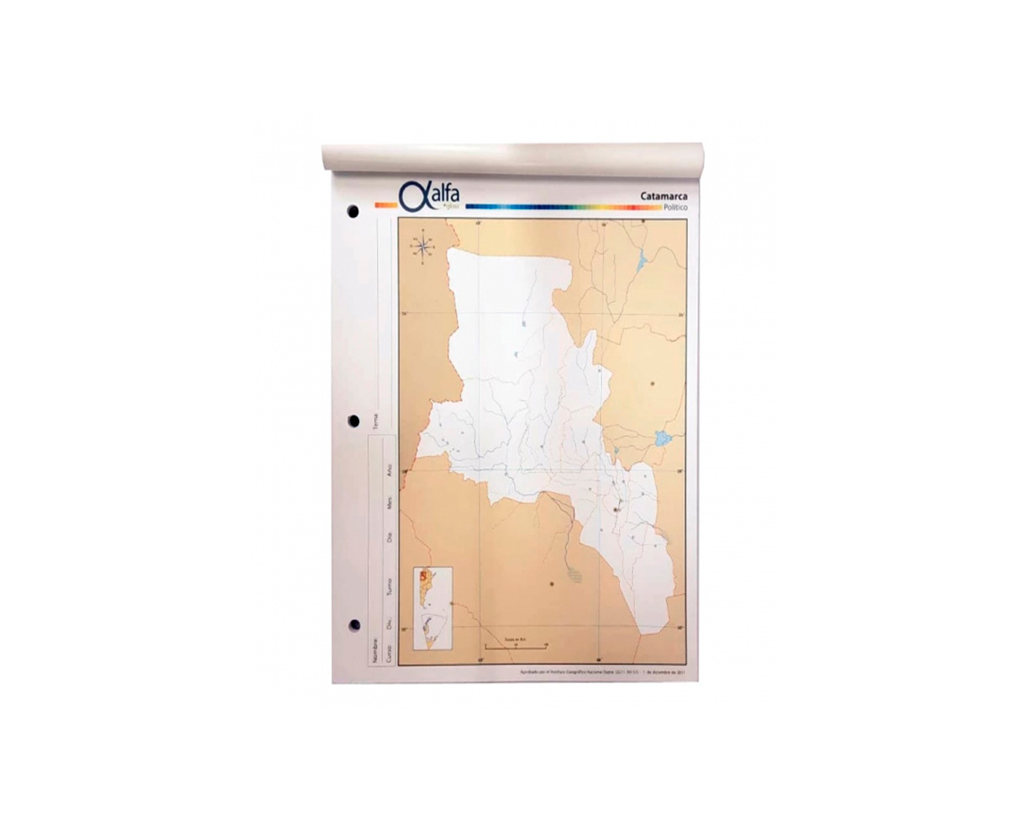 MAPAS ALFA Nro 3 POLITICO CATAMARCA