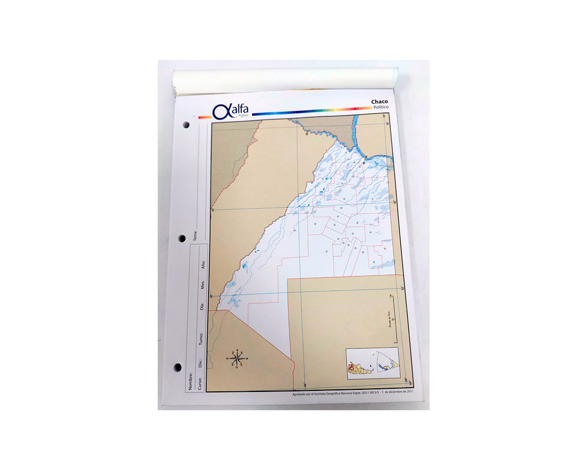 MAPAS ALFA Nro 3 POLITICO CHACO