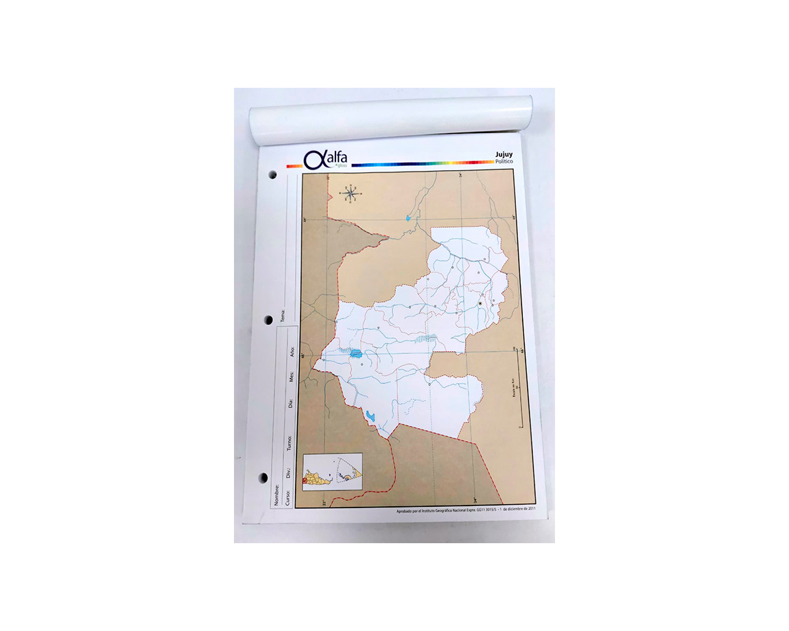 MAPAS ALFA Nro 3 POLITICO JUJUY