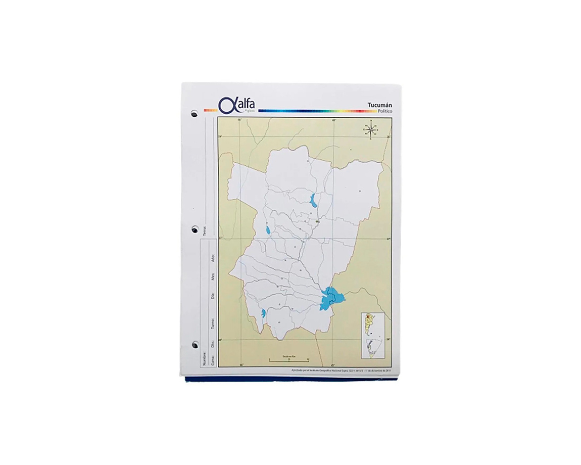 MAPAS ALFA Nro 3 POLITICO TUCUMAN