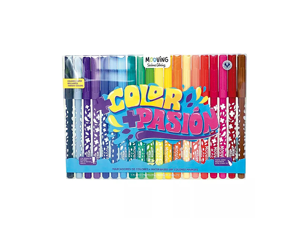 MARCADOR MOOVING COLORING 3021020 x 20 U. COLORES