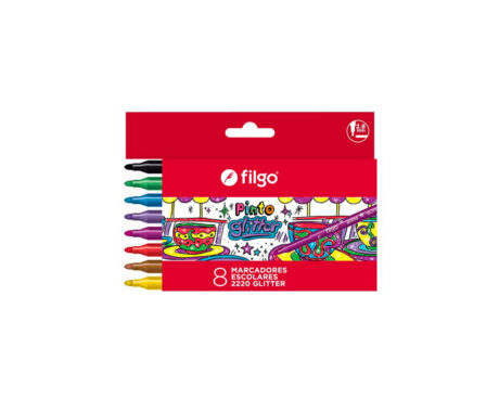 MARCADOR FILGO PINTO x  8 U. GLITTER CLASICOS (CM2220-E8-GLI)