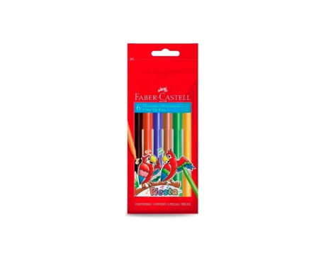 MARCADOR FABER ESCOLAR x  6 UNID. FIESTA FLOW PACK (30645)