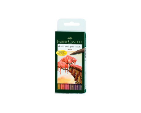 MARCADOR FABER ART PITT 167106 ARTIST PENS P/PINCEL x 6 U. TIERR