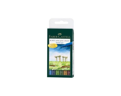 MARCADOR FABER ART PITT 167105 ARTIST PENS P/PINCEL x 6 U. PAISA