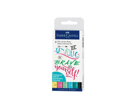 MARCADOR FABER ART PITT 267116 ARTIST PENS LETTERS PASTEL x 6 U.