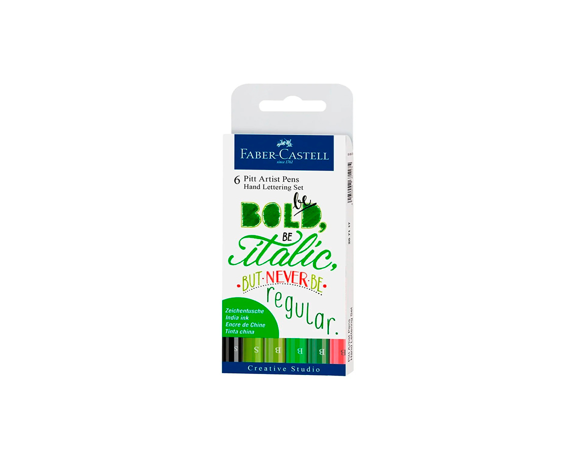 MARCADOR FABER ART PITT 267117 ARTIST PENS JARDIN VDE x 6 U.