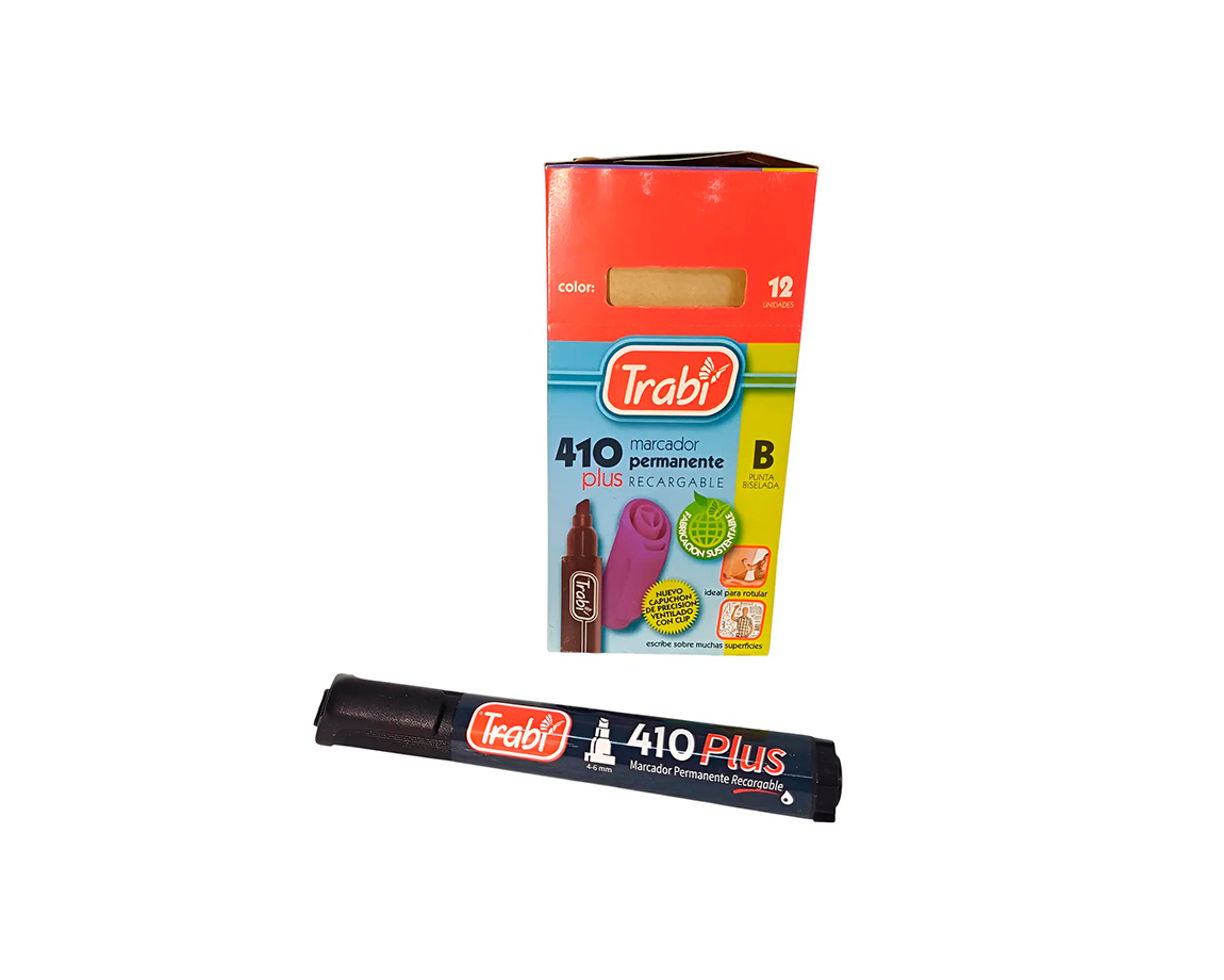 MARCADOR TRABI 410 NEGRO PERMA P/BISE