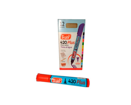 MARCADOR TRABI 420 ROJO AL AGUA P/RED
