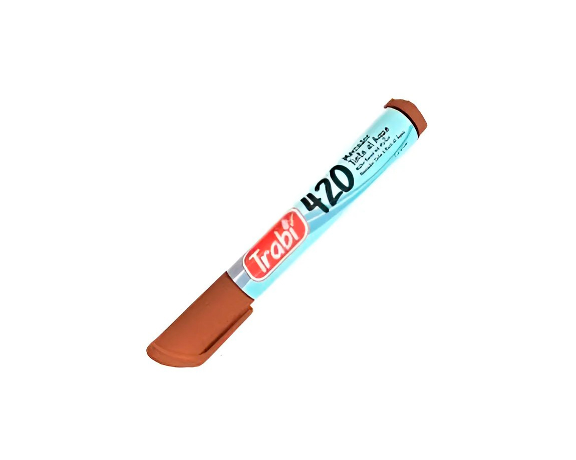 MARCADOR TRABI 420 MARRON AL AGUA P/RED