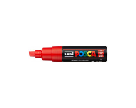 MARCADOR UNI POSCA PC-8K P. CHANFLE x U. ROJO