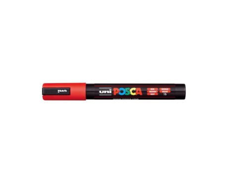 MARCADOR UNI POSCA PC-5M P. GRUESA x U. ROJO