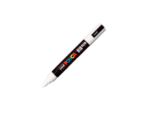 MARCADOR UNI POSCA PC-5M P. GRUESA x U. BLANCO
