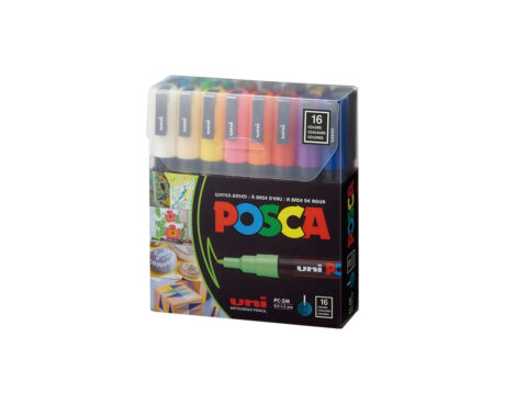 MARCADOR UNI POSCA PC-3M P. MED. x 16 UNID.