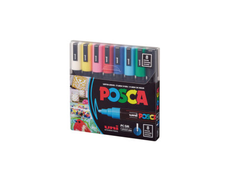MARCADOR UNI POSCA PC-5M P. GRUESA x 8 U.