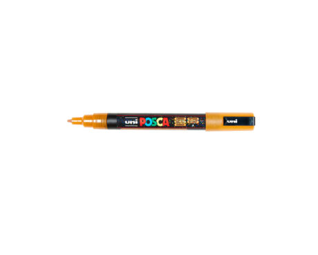MARCADOR UNI POSCA PC-3M P. MED. GLITTER NARANJA