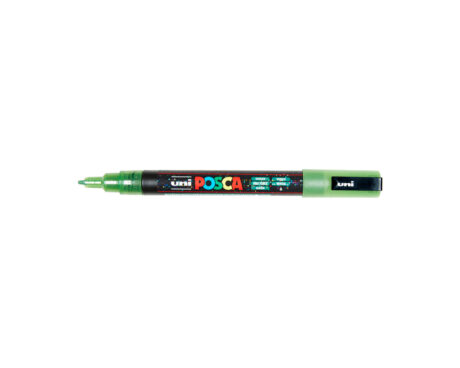 MARCADOR UNI POSCA PC-3M P. MED. GLITTER VERDE