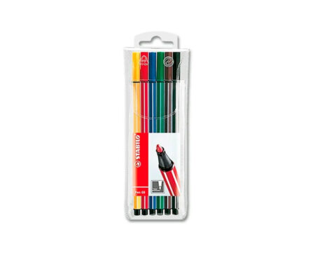 MARCADOR STABILO POINT 68 x6 U. BLISTER