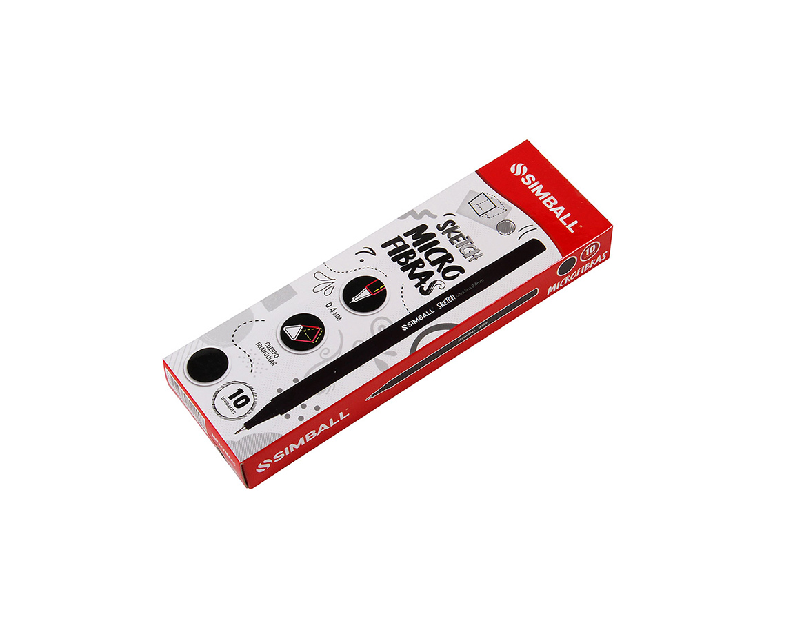 MICROFIBRA SIMBALL SKETCH x 10 U. NEGRO