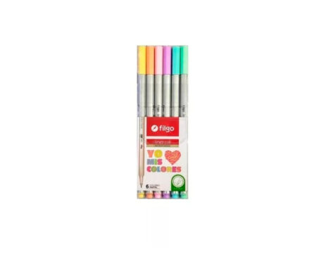 MICROFIBRA FILGO 038 0.4MM x   6 U. PASTEL