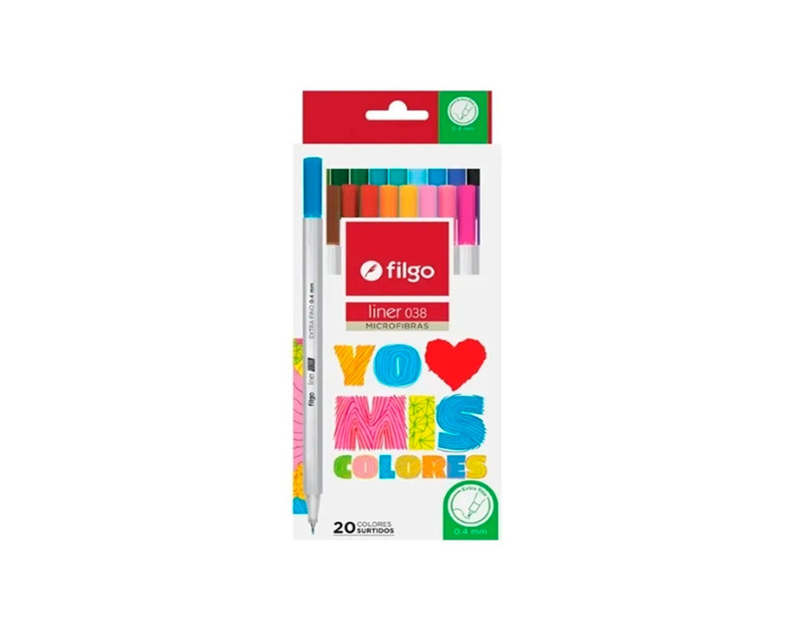 MICROFIBRA FILGO 038 0.4MM x 20 U. SURTIDOS
