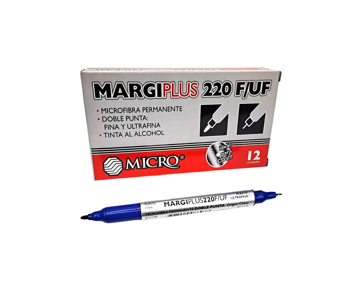 MICROFIBRA MARGI 220 FUF PERMAN 2 PUNTAS x 12 U. AZUL