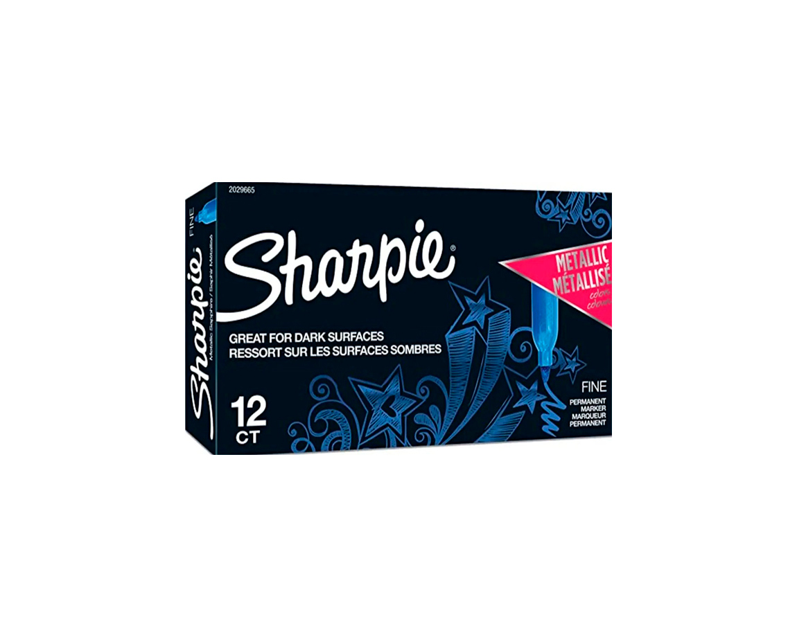 MICROFIBRA SHARPIE PERM UF P/METAL TURQUESA x 12 U.