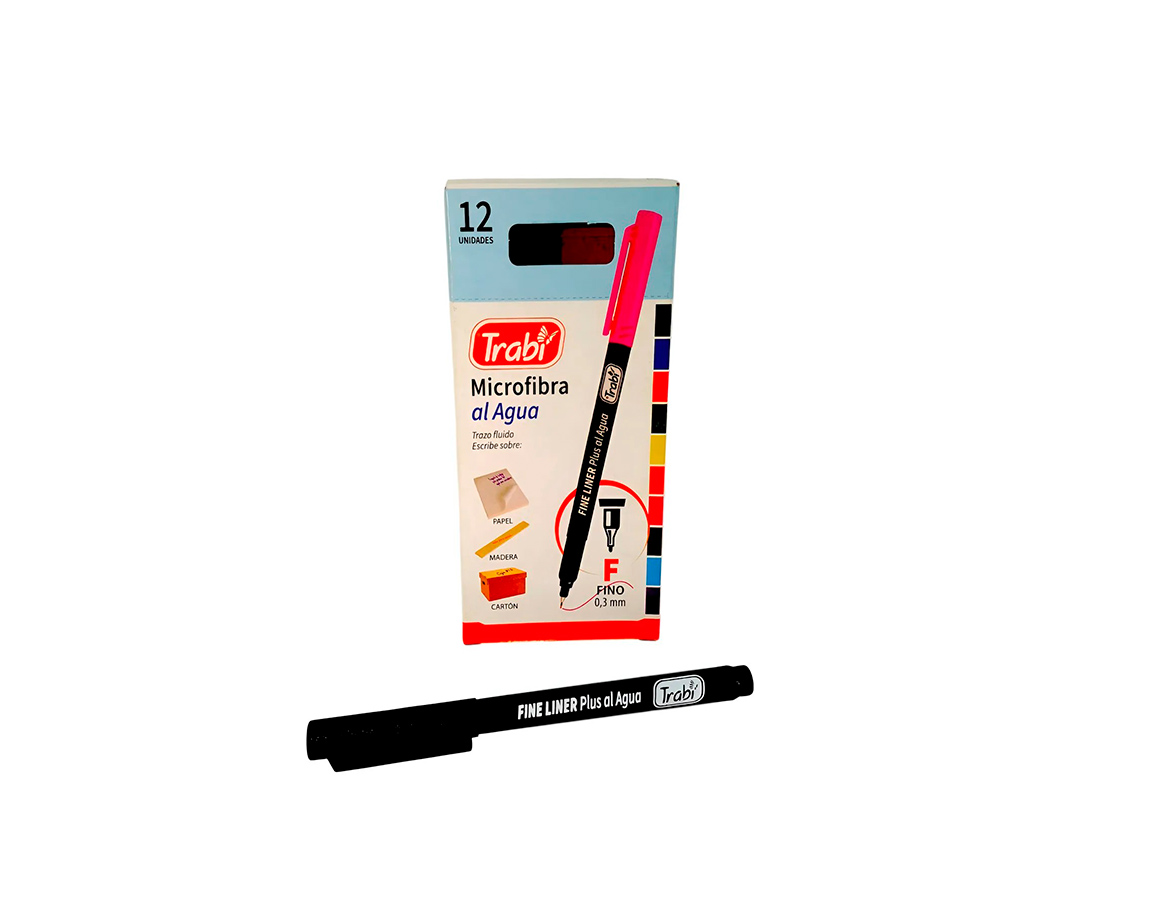 MICROFIBRA TRABI FINE PERMAN P/METAL NEGRO x 12 U.