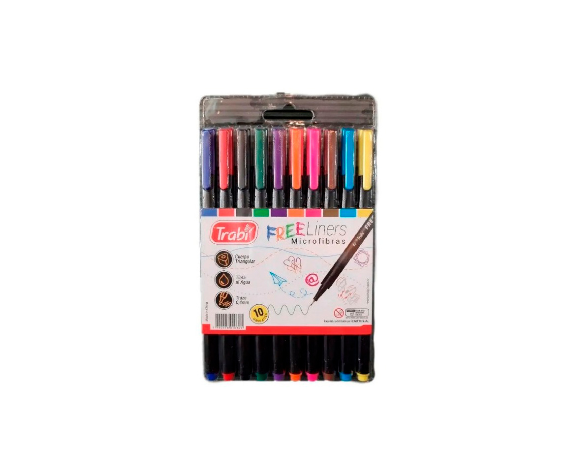 MICROFIBRA TRABI FREE LINERS P/METAL x10 U. SURTIDO