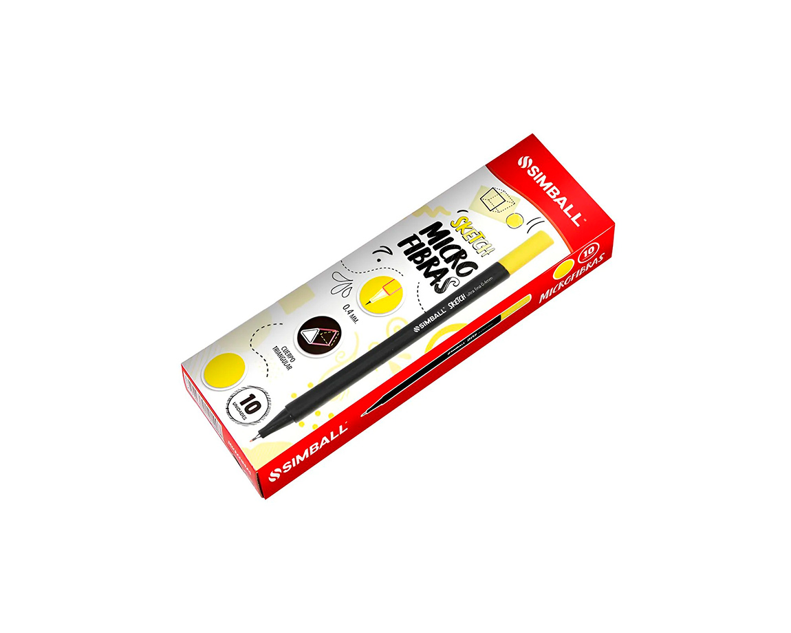 MICROFIBRA SIMBALL SKETCH x 10 U. AMARILLO