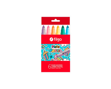 MARCADOR FILGO PINTO x  6 U. JUMBO PASTEL