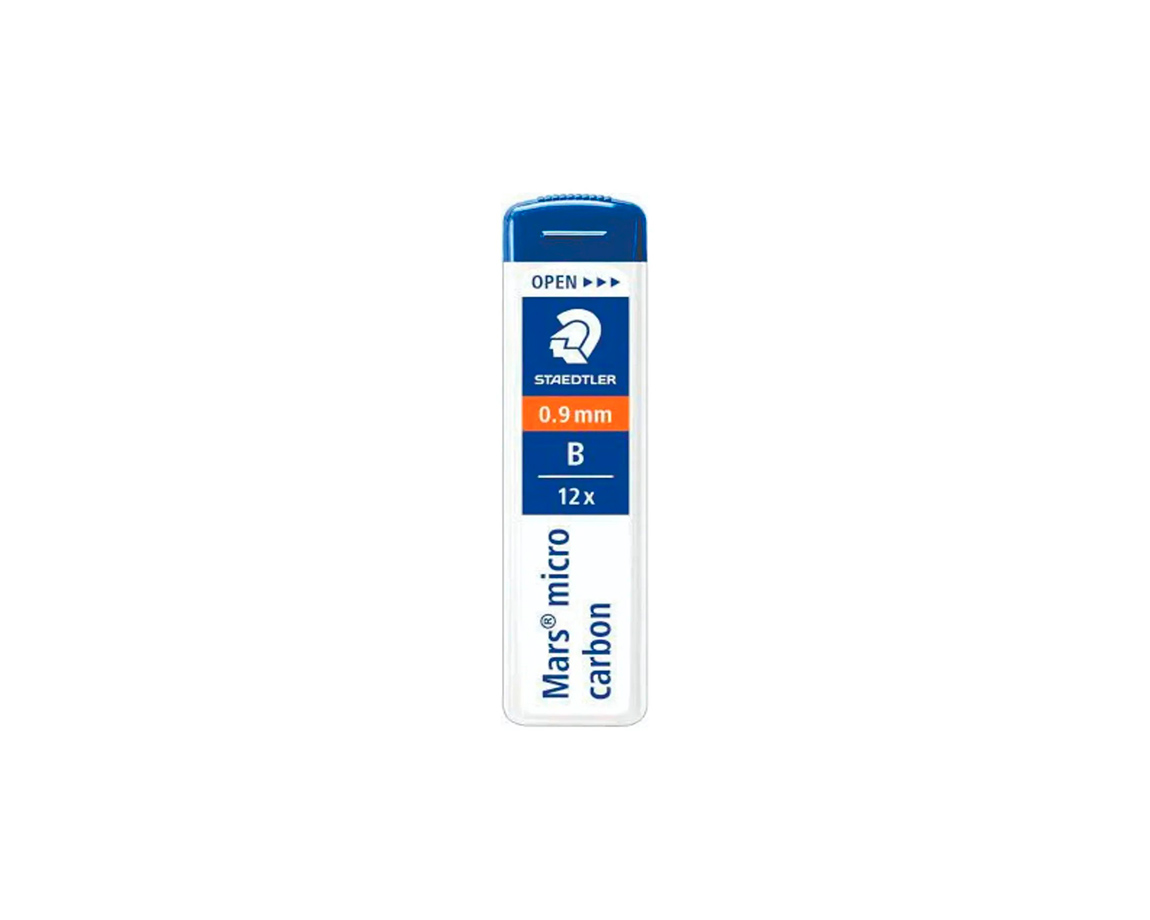 MINAS STAEDTLER 0.9 MM-  B  TUBO x 12 U.