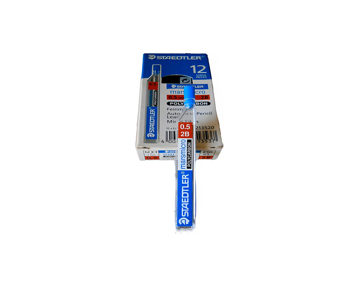 MINAS STAEDTLER 0.5 MM- 2B  TUBO x 12 U.