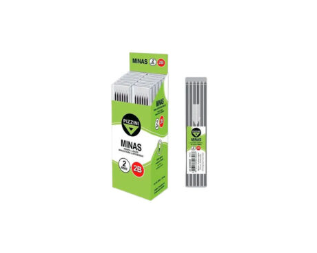 MINAS PIZZINI 2mm 2B TUBO x5U.
