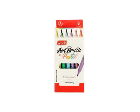 MARCADOR TRABI ART BRUSH PASTEL ESTUCHE x 6 U.