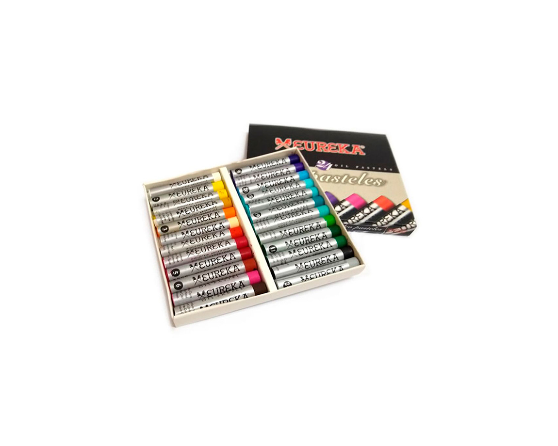 OLEOS PASTEL EUREKA 24 COLORES SURTIDOS