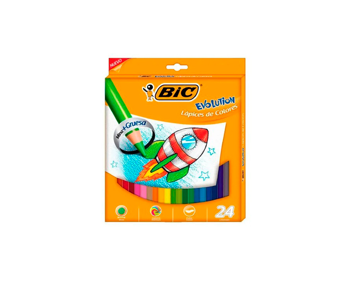 PINTURITAS BIC EVOLUTION x24 COL L 4MM