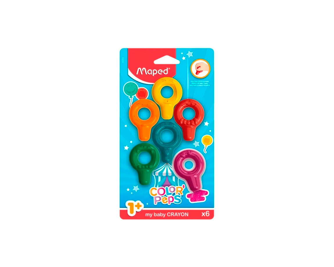 PINTURITAS MAPED CRAYON BABY 863806 BLISTER x 6 UNID.