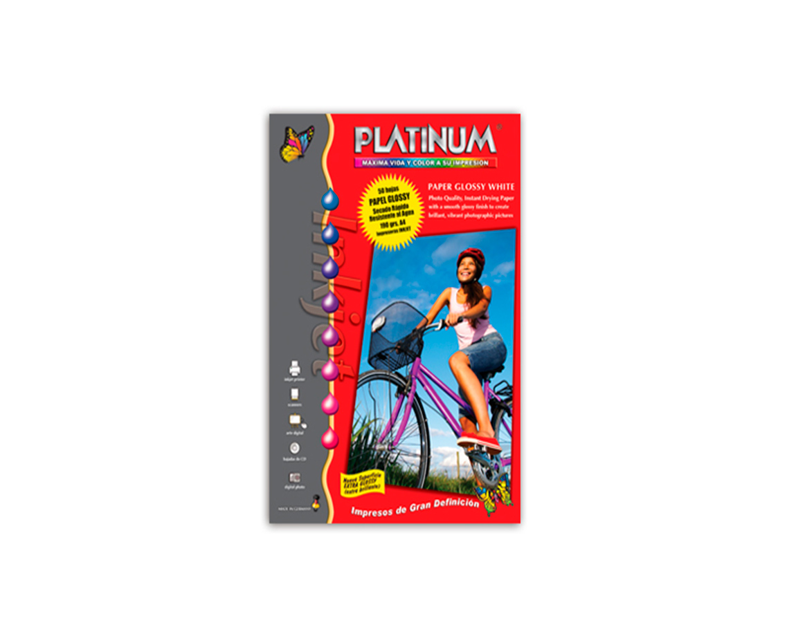 PAPEL ESPECIAL GLOSSY A4 862410 225G 50H INK-JET MICROPORUS