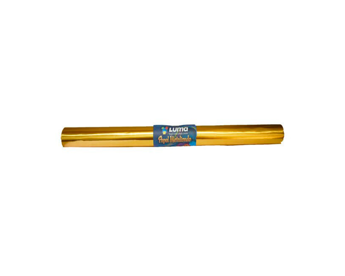 PAPEL GLACE ROLLO 5 MTSx40 CM. METAL ORO