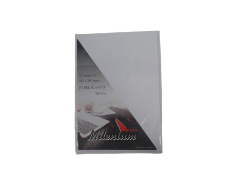 PAPEL MILENIUM OPALINA 2306 BLANCO 240 GS A4 x25 H