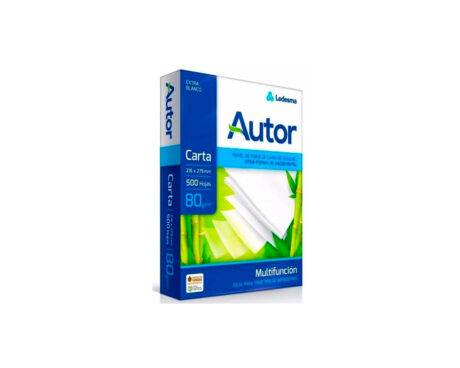 PAPEL RESMA AUTOR CARTA 80 GRS unidad