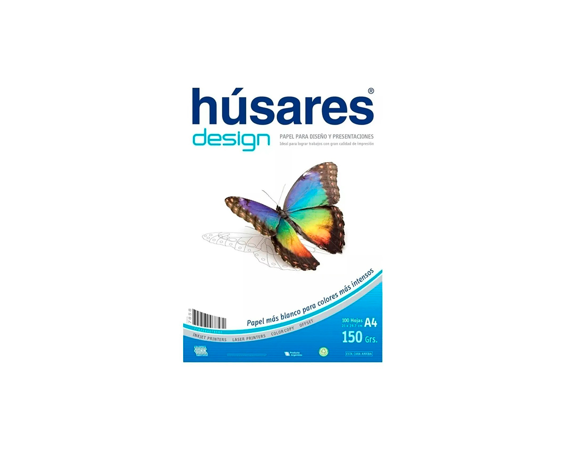 PAPEL RESMA HUSARES DESIGN 7878 A4 120 GS 300 HOJAS
