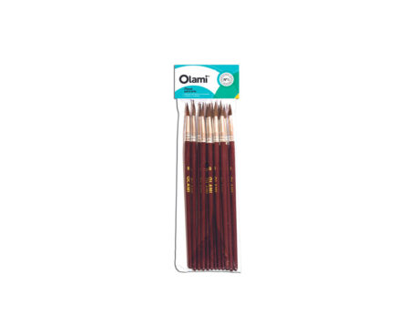 PINCEL OLAMI ESCOLAR Nº10 x 12 U. REDONDO PONY